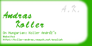 andras koller business card